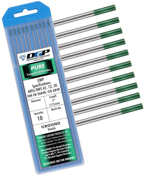 Diamond Ground Pure Tungsten Electrode PT-3/32