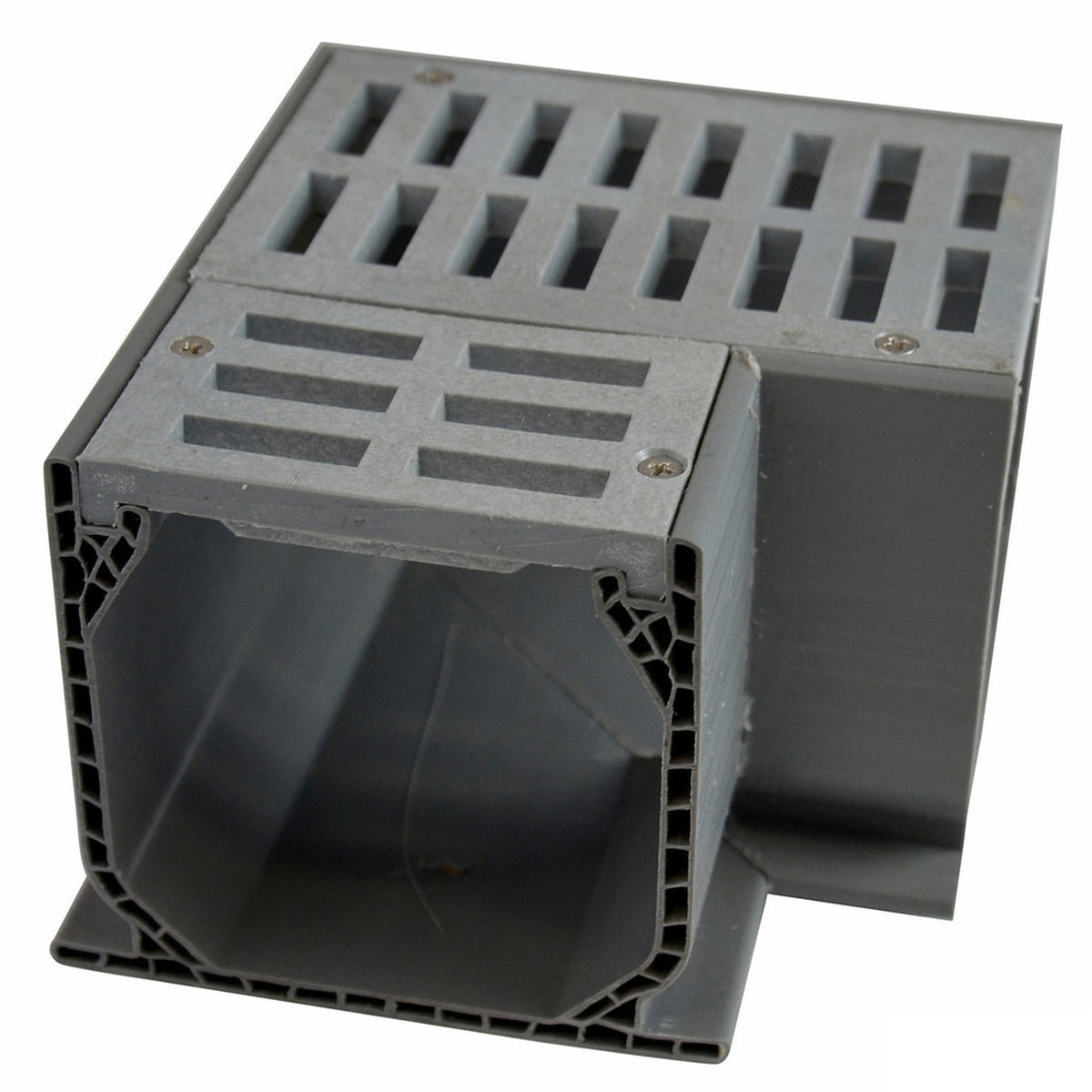 NDS - 5380 - Mini Channel Fabricated 90 degree Elbow With Grate, Gray