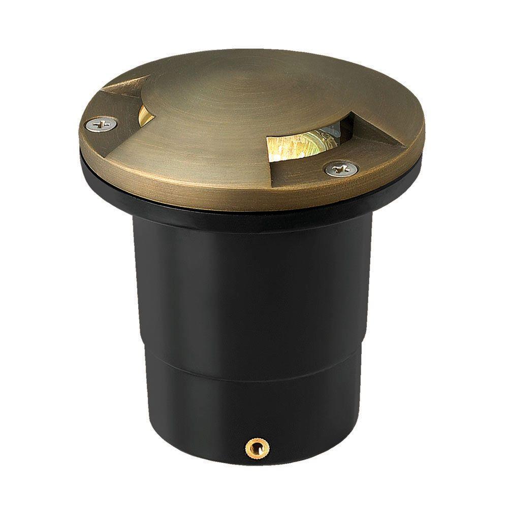 Low-Voltage 20-Watt Matte Bronze Hardy Island Directional Top Cast Brass Well Light