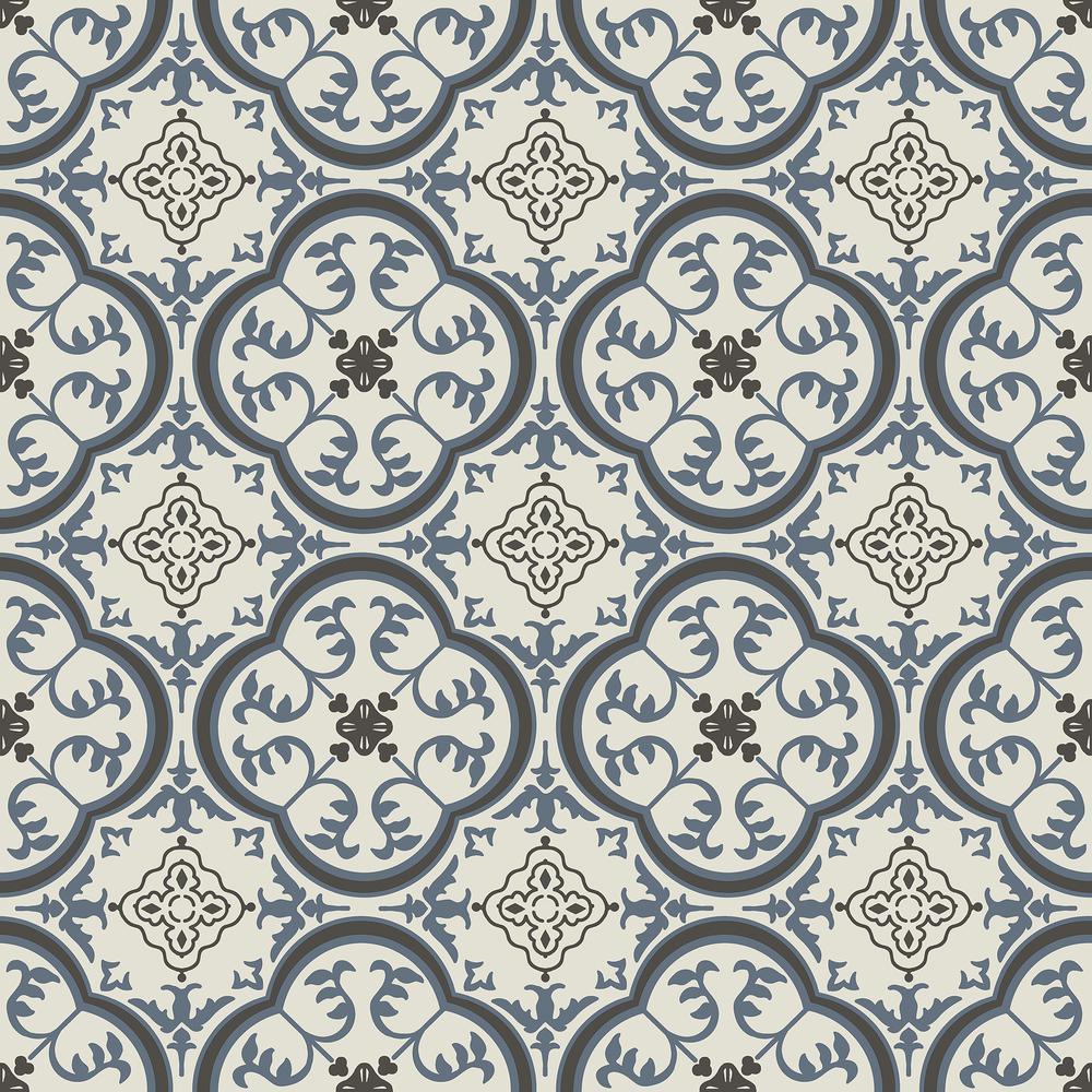 IVC Soho Blue and Grey Residential Vinyl Sheet, Sold by 13.2 ft. Wide x Custom Length