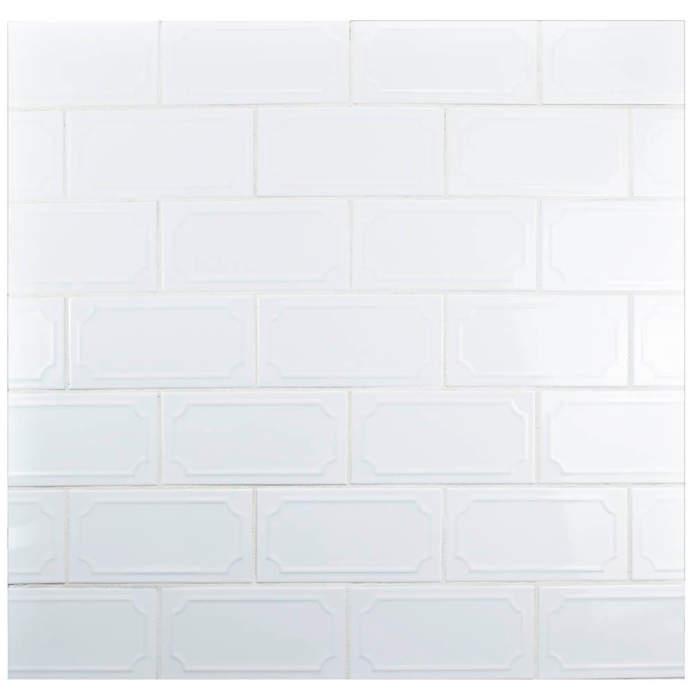 Merola Tile Santorini Blanco 4 in. x 7-7/8 in. Ceramic Subway Wall Tile (12 sq. ft. / case)