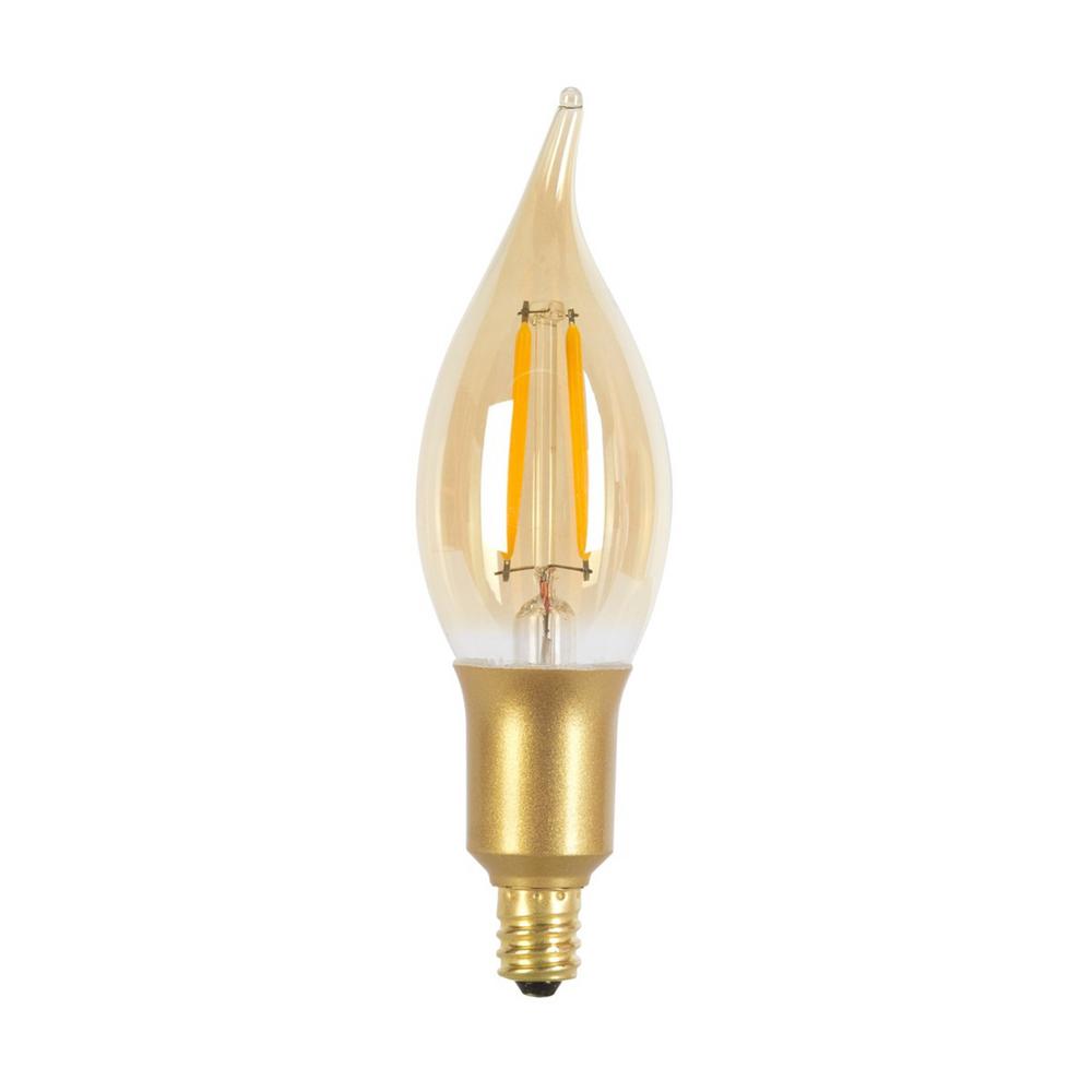 Globe Electric 40W Equivalent Soft White (2200K) Vintage Edison Candelabra Dimmable LED Light Bulb