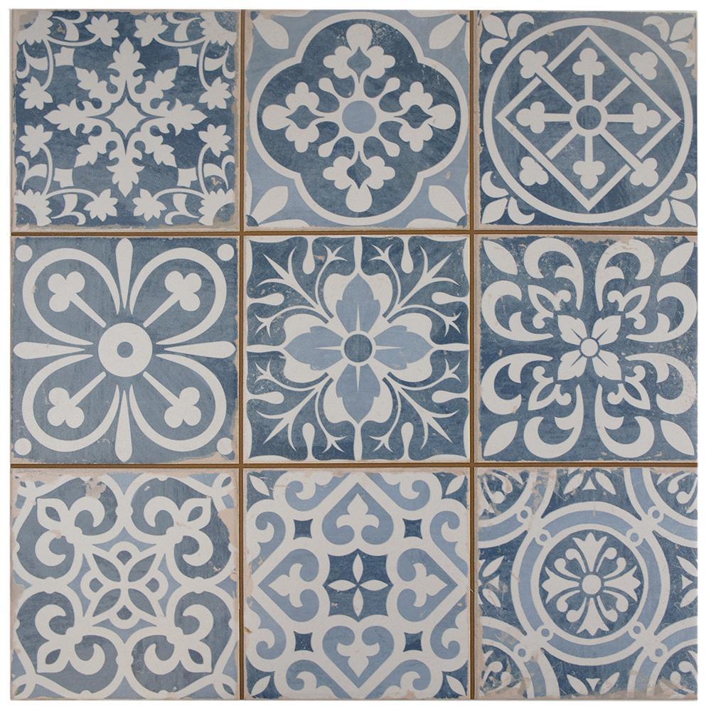 Merola Tile Faenza Azul 13 in. x 13 in. Ceramic Floor and Wall Tile (12.2 sq. ft. /Case)