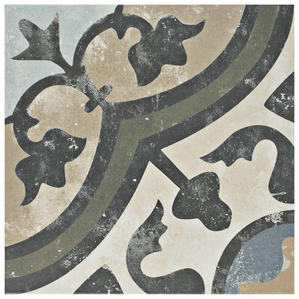 Merola Tile Arte Evoque Carthusian 9-3/4 in. x 9-3/4 in. Porcelain Floor and Wall Tile
