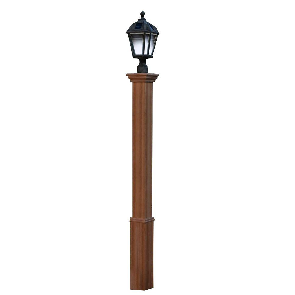 New England Arbors Trinity 74 in. Composite Lamp Post