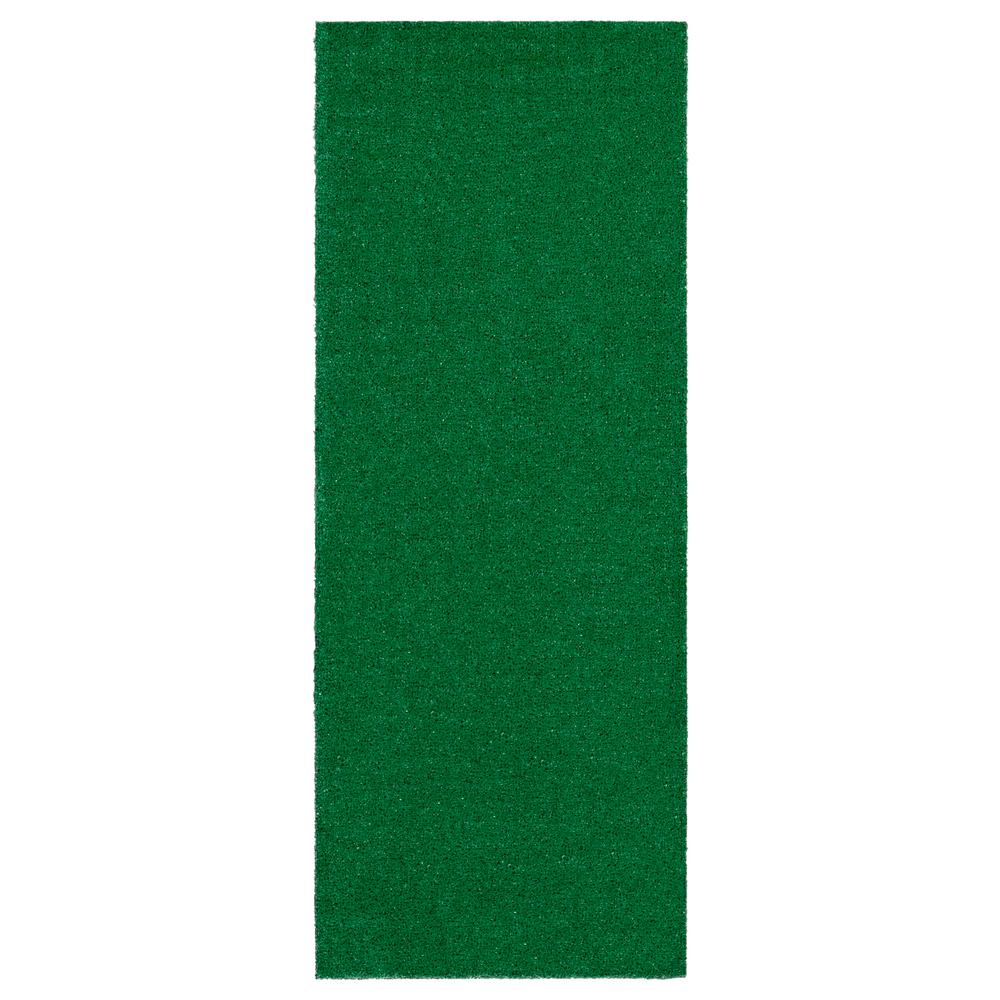 Ottomanson Garden Grass Collection 2 ft. x 5 ft. Green Artificial Grass Rug