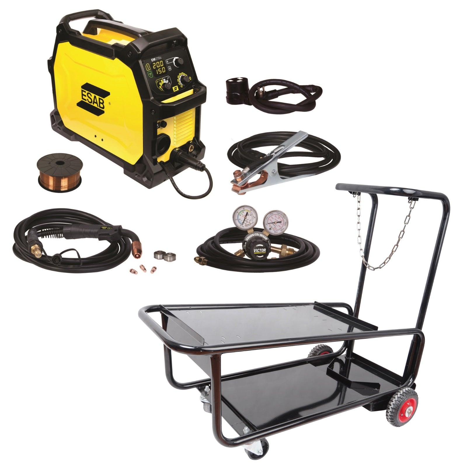 ESAB Rebel EM 215ic MIG Welder (MIG ONLY) with Cart (0558102436)