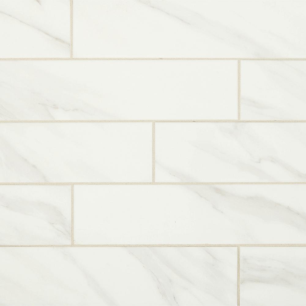 Daltile Selwyn Bianco Calacatta 4 in. x 16 in. Glazed Ceramic Wall Tile (13.2 sq. ft. / Case)