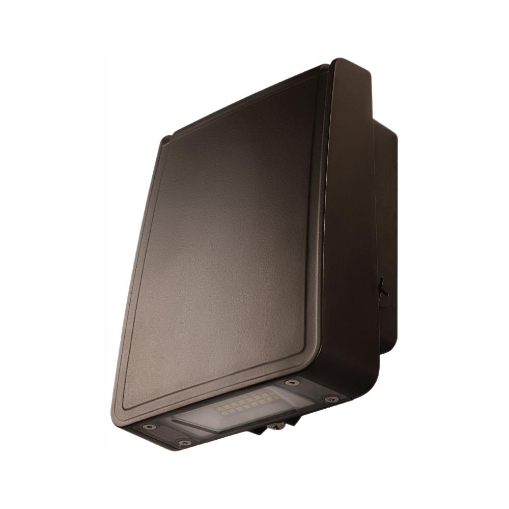 Slim-Profile 100-Watt Equivalent Integrated Outdoor LED Wall Pack, 1600 Lumens, Outdoor Security Lighting