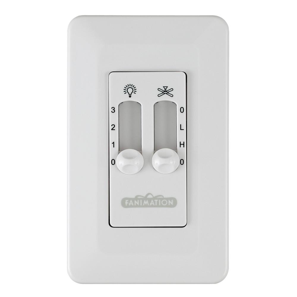 3-Speed Wall Control Non-Reversing Switch, White