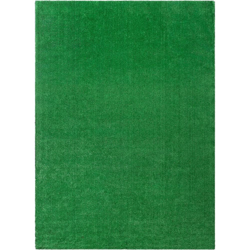 Well Woven Venice Modern 7 ft. 10 in. x 9 ft. 10 in. Turf Green Artificial Grass Carpet