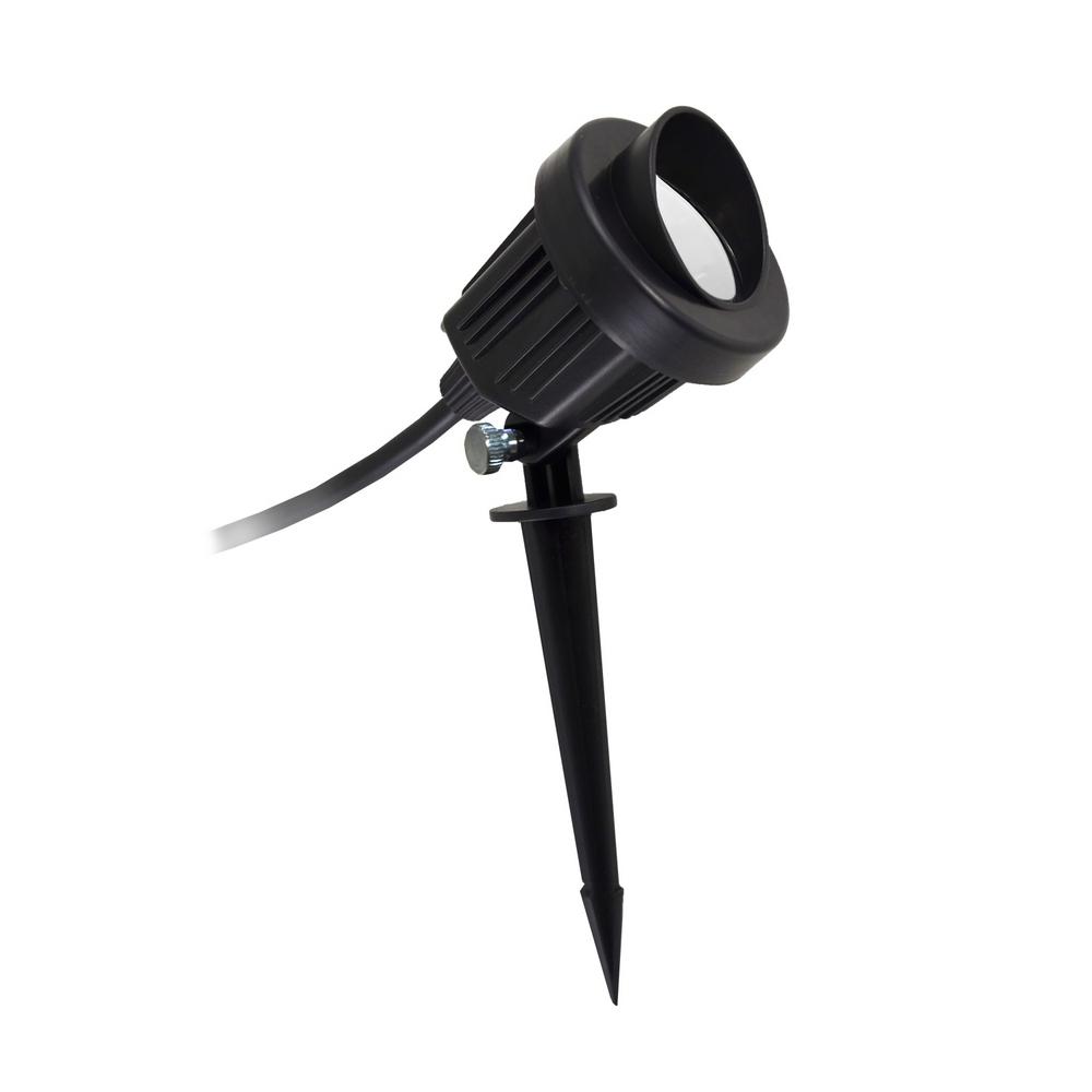 200-Lumens Black Outdoor Integrated LED Landscape Spot Light
