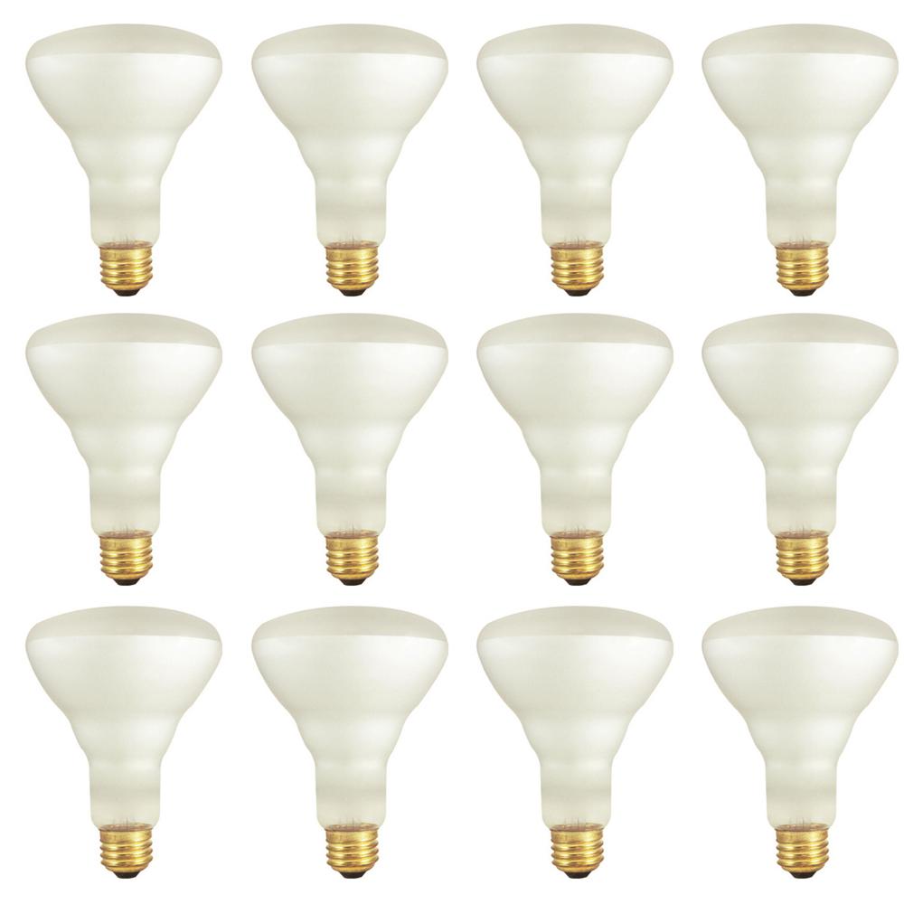 Bulbrite 65-Watt BR30 Frost Dimmable Warm White Light Incandescent Light Bulb (12-Pack)