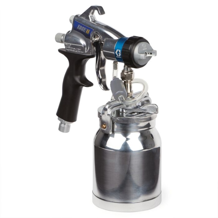 HVLP Edge II Gun with 1 qt. Metal cup and #3 Quick Release Fluid Set - 17P653