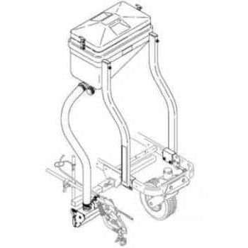 EZ Bead Gravity Dispensing System with 1 Dispenser, 6 in., 1 Wind Deflectors, Hose, and Bead Hopper with Brackets