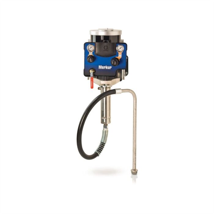 Merkur Wall-Mounted Airless Spray Package with 48:1 Mix Ratio, XTR-5 Gun, 519 XHD Tip, 25 ft Fluid Hose, and Fluid Filter