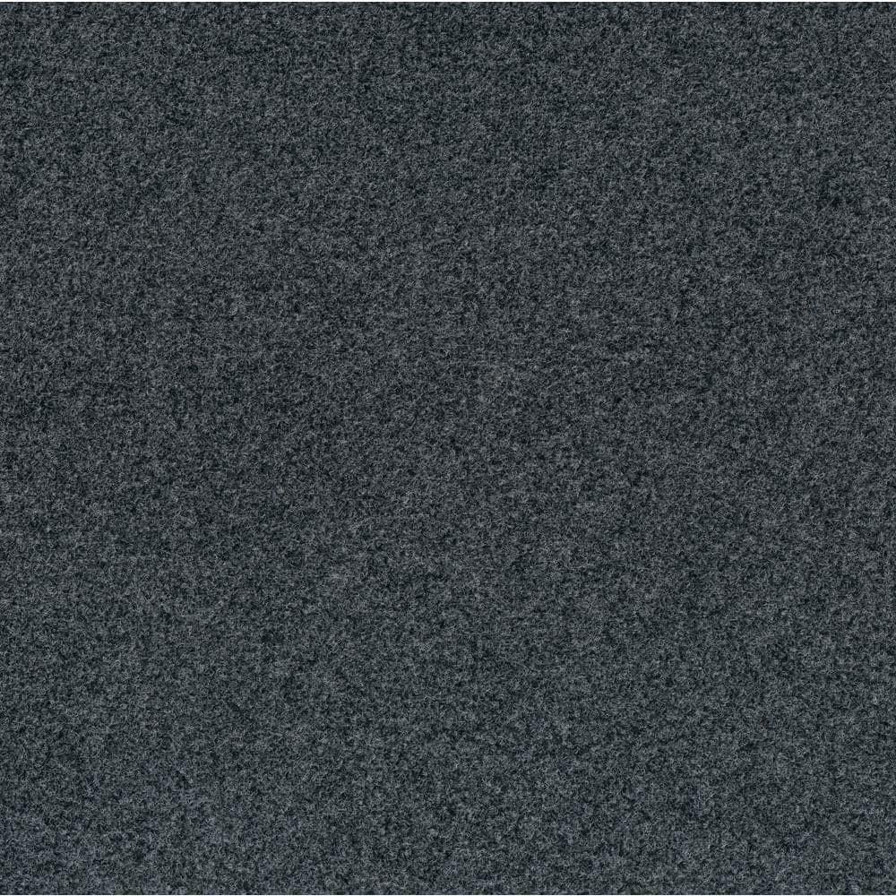 Foss Grizzly Grass - Slate - Gray 24 x 24 in. Peel and Stick Artificial Grass Carpet Tile Square (60 sq. ft.)