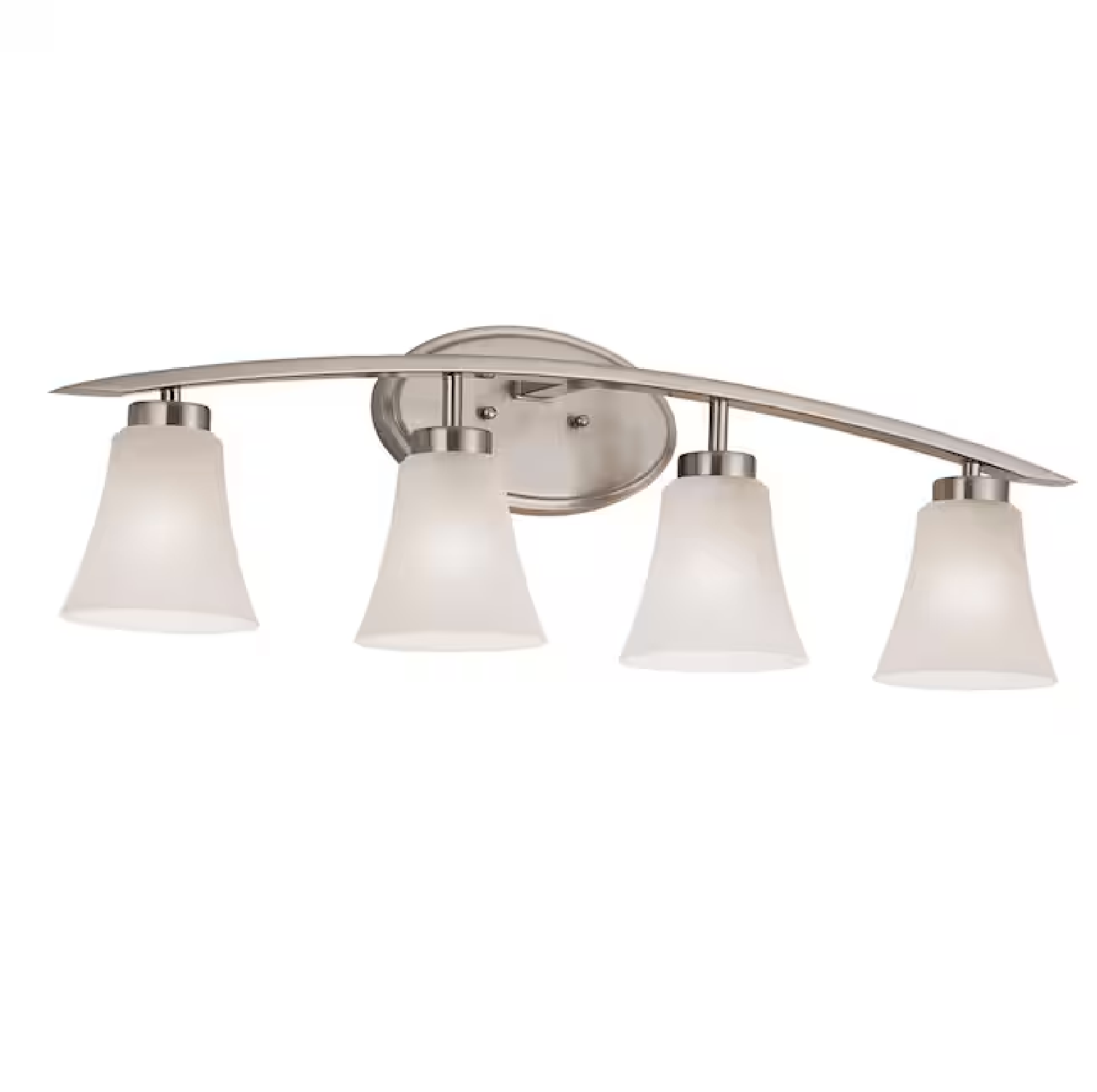 Portfolio Lyndsay 4-Light Nickel Transitional Vanity Light Bar