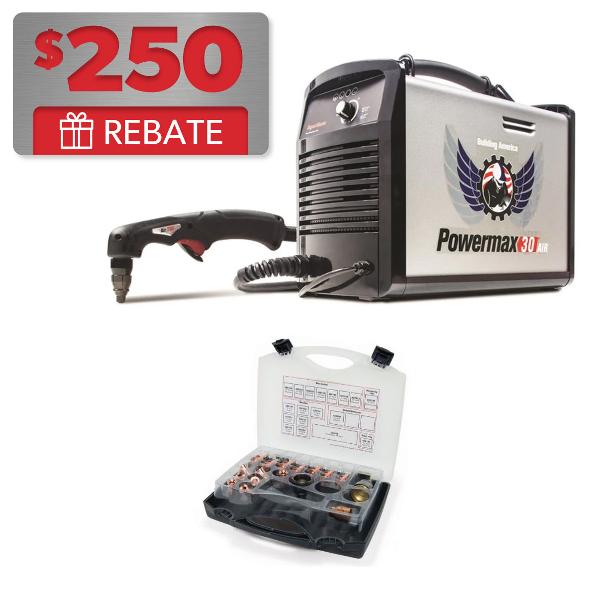 Hypertherm Powermax30 Air "Building America" w/15' Torch Pkg (088096)