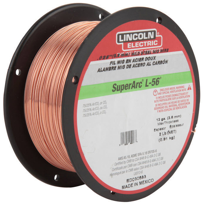 Lincoln SuperArc L-56 ER70S-6 MIG Welding Wire - 2 lb. Spool
