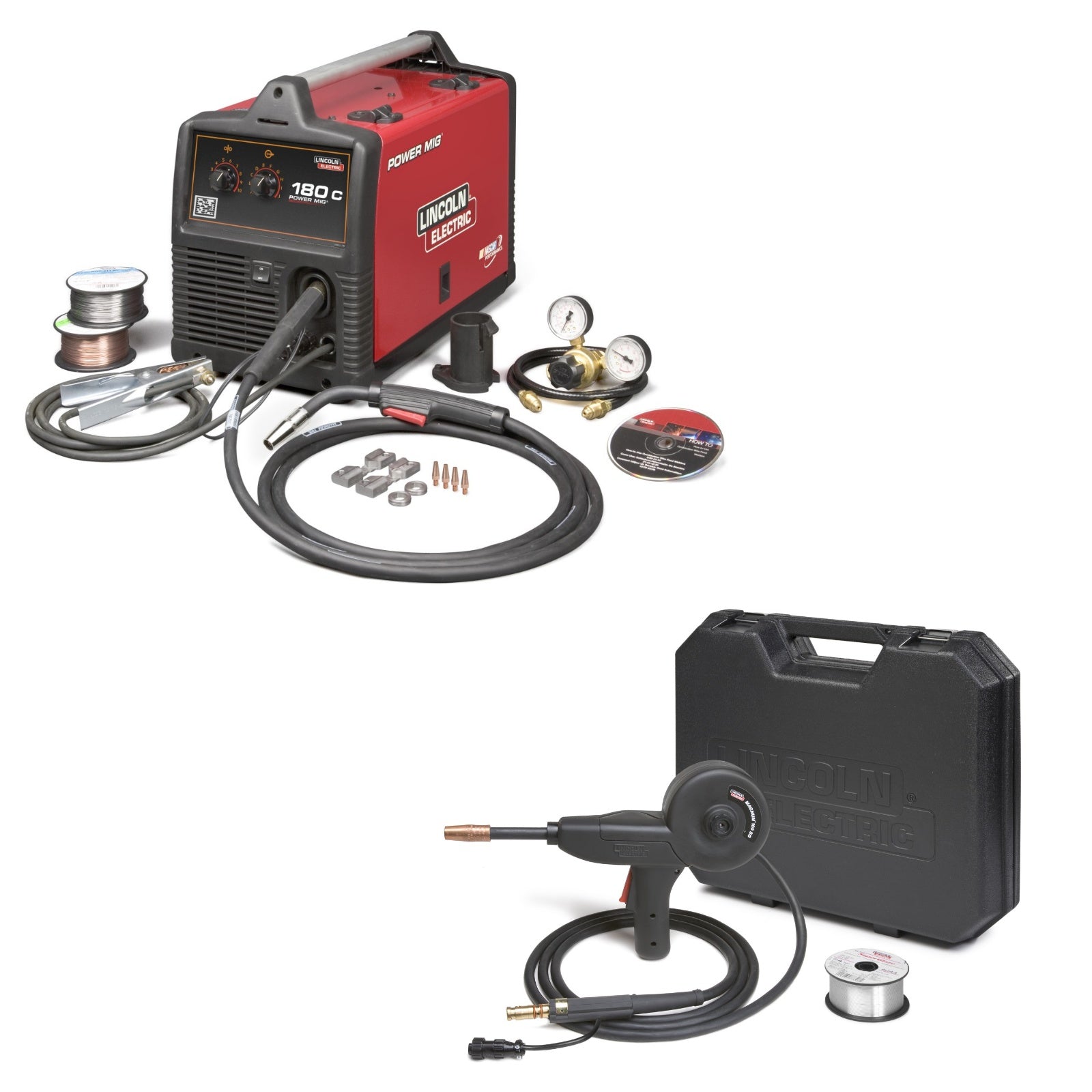 Lincoln Power MIG 180C MIG Welder Pkg. with Spool Gun (K2473-2, K3269-1)