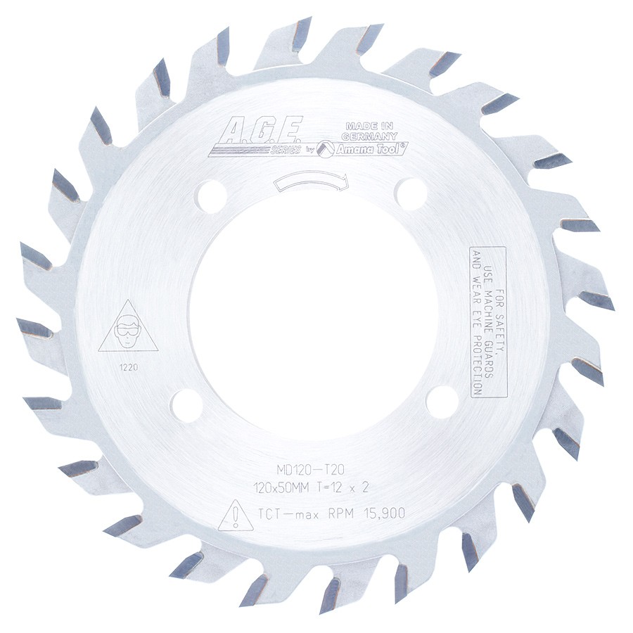 AGE MD120-T20 Adjustable Type Scoring 120mm Dia x 24T ATB, 12 Deg, 50mm Bore