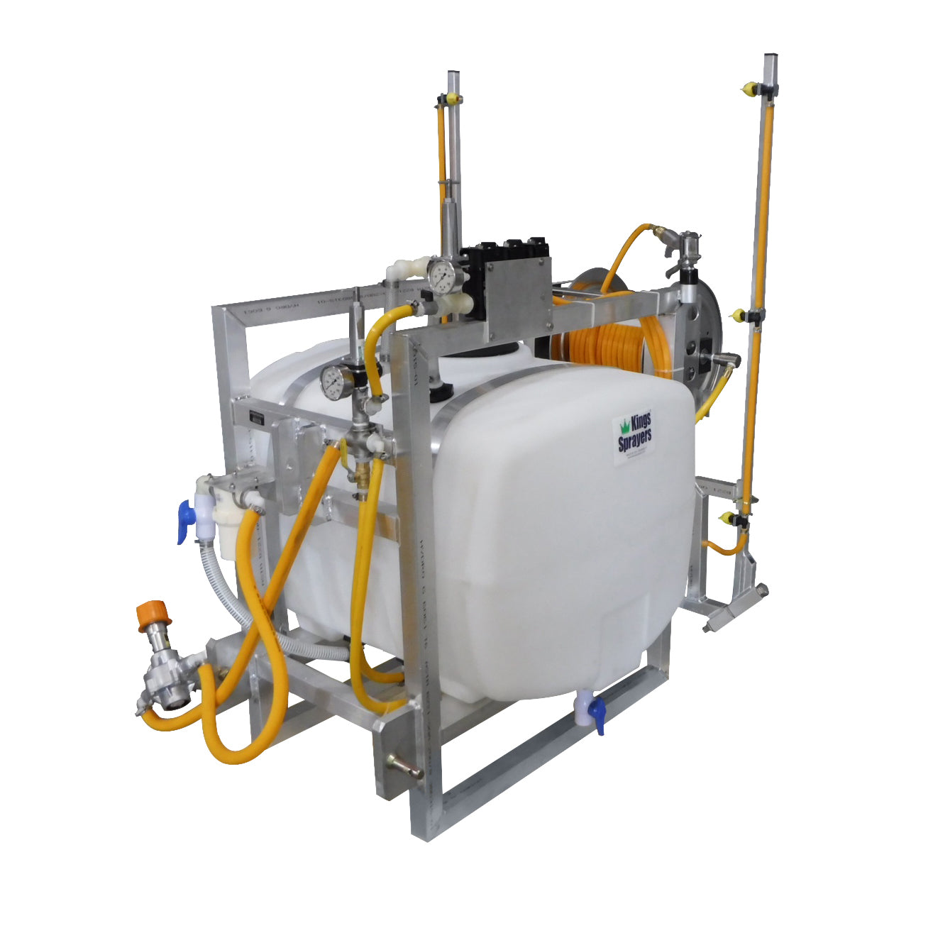 Kings Sprayers 100 Gallon 3-Point Hitch Sprayer with 12' Boom, "XL" Silver Series Pump & Manual Hose Reel with 150' 3/8" ID Hose