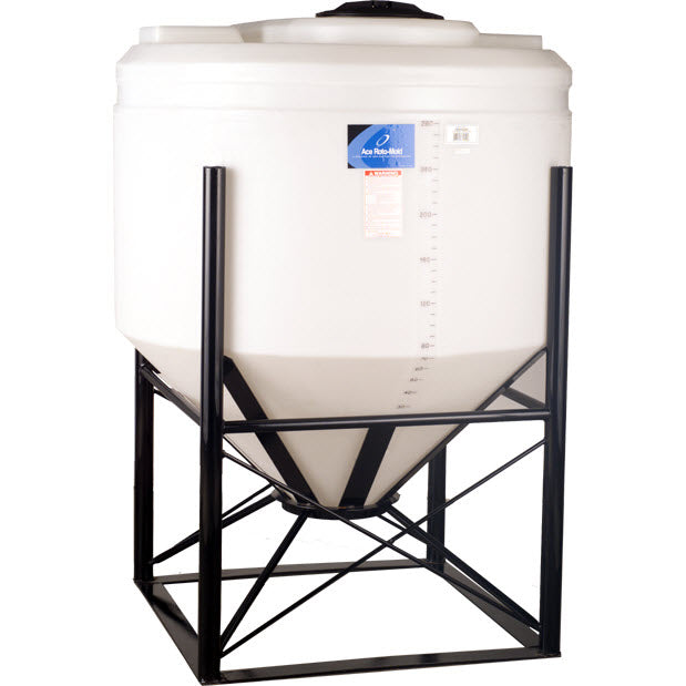345 Gallon-45 Degree Cone Bottom Flat Top Tank