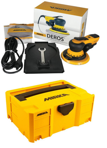 Mirka, DEROS 650XCV, 6" 5mm orbit, vacuum-ready finishing sander with Case Discounted in cart, Free Shipping, No Tax!