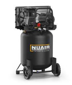 NUAIR LUBRICATED PORTABLE BELT DRIVEN PISTON COMPRESSOR 60 GALLON TANK PROFESSIONAL VERTICAL 2HP MODEL:B2800B-60G V 2HP 1PH
