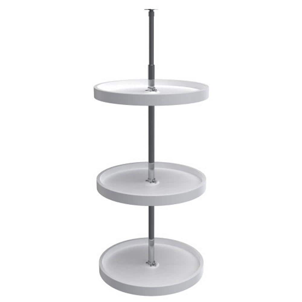 Rev-A-Shelf 3-Shelf White 18 in. Lazy Susan Full Circle Polymer