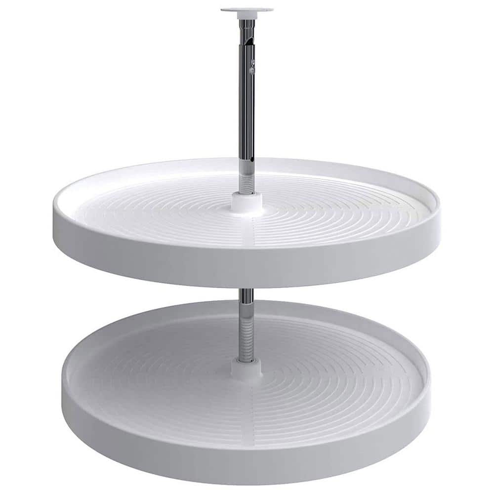 Rev-A-Shelf 2-Shelf White 24 in. Lazy Susan Full Circle Polymer