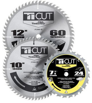 Timberline 80032 Ti-Cut™ General Purpose & Finishing 8″ Dia x 32T ATB, 10 Deg, 5/8 Bore Diamond Knockout