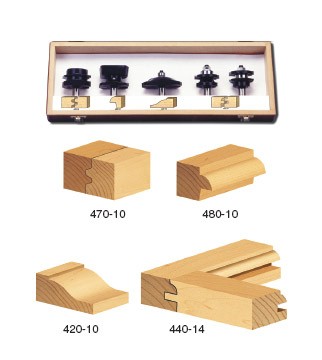 Timberline 440-14 Concave Stile & Rail 2-Piece Set 1/4 Radius x 1-5/8 Dia x 1-1/16 x 1/2″ Shank with Ball Bearing for 3/4 to 1″ Material