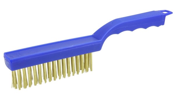 Weiler Scratch Brush - Shoe Handle Brass 73218