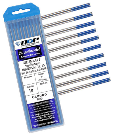 Diamond Ground 2% Lanthanated Tungsten Electrode