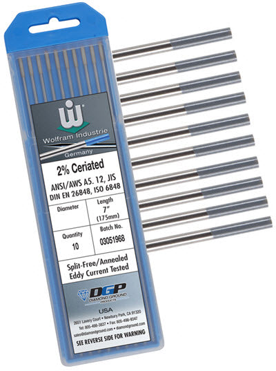 Wolfram 2% Ceriated Tungsten Electrode CE2-3/32-W