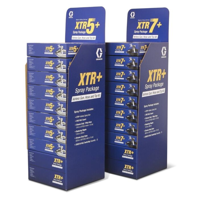 XTR7+ Gun, Hose and Tip Kit, 8-pack of 273143 with Display Stand (Must order in multiples of 8)